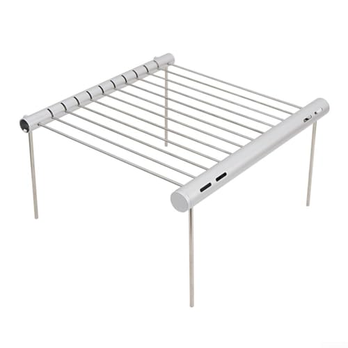 Hasaller Parrillas de barbacoa portátil plegable barbacoa de carbón barbacoa al aire libre de acero inoxidable ahumador barbacoa para picnic jardín terraza camping viajes