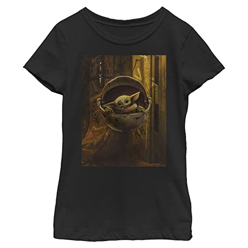 Vêtement Star Wars fille imprimé The Child top noir de taille M