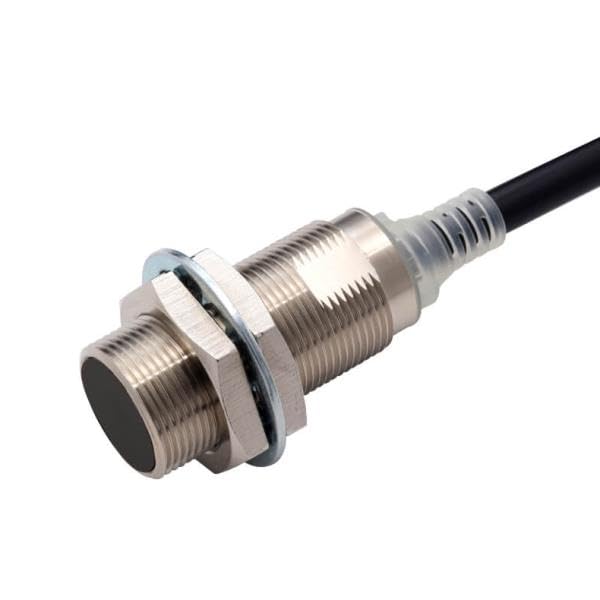 E2E-X20D130-T5M Proximity Sensor, inductive, Brass-Nickel, M30, Shielded, 20 mm, NO, 5 m Cable, DC 2-Wire, no Polarity