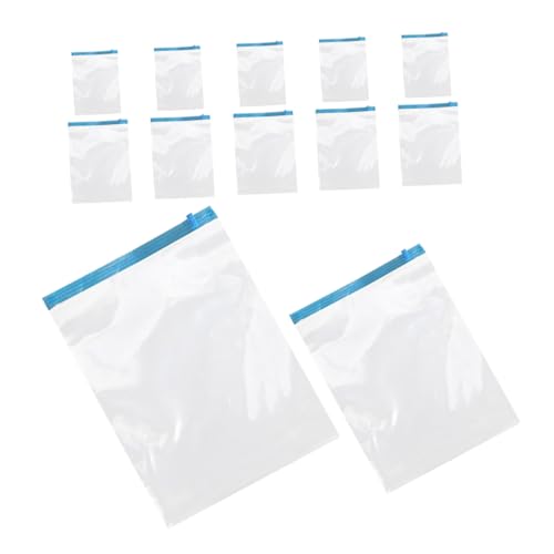 SUPVOX Bolsas de Compresión al Vacío Enrollables a Mano 12 Piezas (35x50 Cm y 40x60 Cm) Pa Pe 7 Capas Transparentes para Ropa, Organizador de Viaje y Almacenamiento de Equipaje