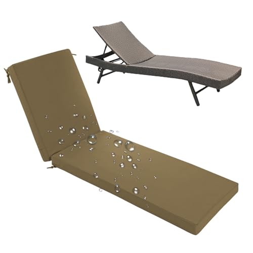 Cojín de asiento impermeable 180x60x8 cm lavable para sofá de jardín 2