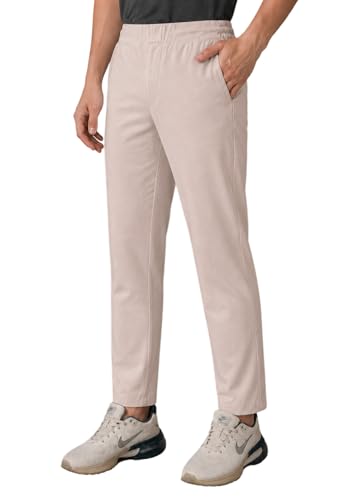 Image of SaintX Men's 4-Way Stretchable Athleisure Pants | Sweat Wicking Fabric | Slim Fit | Active - Sports Wear | Travel, Lounge & Casual Wear | Stylish Back Zipper Pocket | Available in Plus Size (ST06)