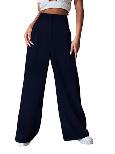GRECIILOOKS Women High Rise High Waist Trousers Flared Korean Style Formal Pants| Elegant Workwear for Office, College & Events (Combo Pack of 2)