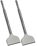 Firecore 2Pcs SDS Plus Chisel 3-inch Wide Cranked Angled Bent Tile Removal Chisel Tool (3"X10") FS18310