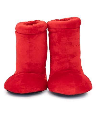 Big Red Plush Boots- Incredidbly Soft and Comfortable Premium Plushie Slippers