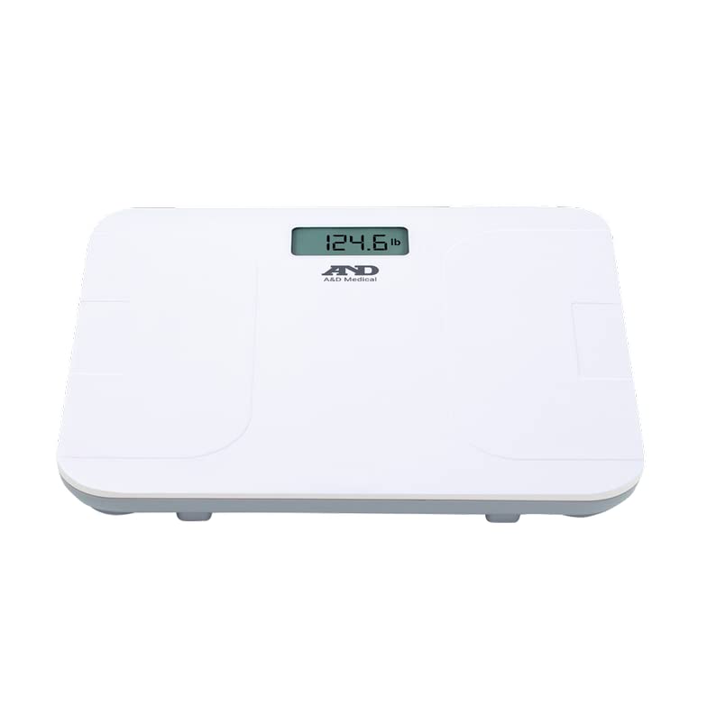 A&D MedicalUC-356BLE Premium Wireless Wide Base Weight Scale, 4 Precision Sensors for Medically Accurate Readings, Bluetooth-Enabled Weighing Machine, Smart Weighing Scale, Capacity 249 kg (550 lbs)