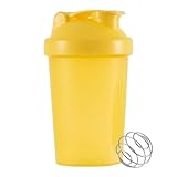 Amazon ZWCSHUU Shaker Bottles Sport Water Cups Whey Protein Powder Mixer Bottle Fitness Gym Shaker Outdoor Portable Plastic Drink Cup Sports Water Bottle(Yellow) #ad