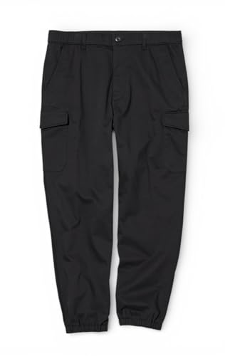 Image of Alan Jones Men's Cargo Jogger Pants | Regular Fit Tapered Joggers with Elastic Waist & Hems | Cotton Stretch Utility Pocket Track Pants | Casual Everyday Wear