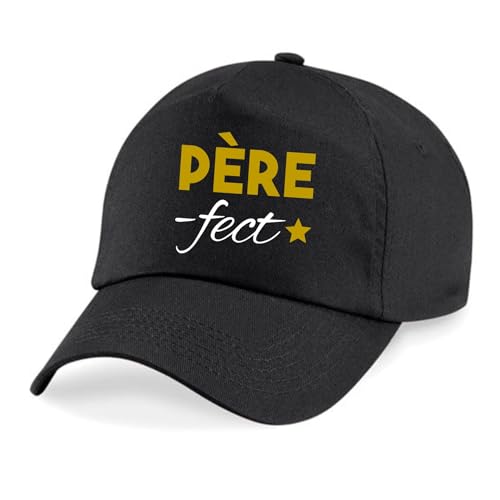 Générique - Casquette Père..fect ! Cadeau papa, Cadeau fête des pères, cadeau anniversaire, cadeau Noël. Disponible en 3 couleurs: Bleu marine, noir et vert olive.