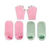 Gel-Handschuhe, Gel-Handschuhe-Set, Hautpflege, Aufhellung, Reparatur, Rosa, Grün, Feuchtigkeitsspendend, Wiederverwendbar für die Hände