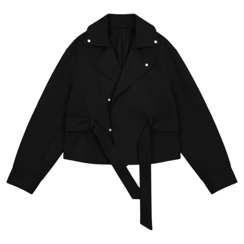Houjibfa Fall Coats For Women Cropped Winter Coat Long Sleeve Short Jackets - image 4