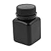 Aexit 60ml Plastic Flasks Round Wide Mouth Chemical Sample Sealed Reagent Cell Culture Flasks Bottle Black