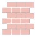 STICKGOO Subway Tile Peel and Stick Backsplash, Thicker Design 12" x 12" Stick on Backsplash Tiles for Kitchen, Bathroom, Wall Tile (10 Sheets, Pink)