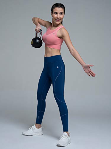Image of CULT Women's Solid Polyester 4-Way Stretch, AbsoluteFit Training Tights, Moisture-Wicking, Leggings for Sports, Gym, Active Wear