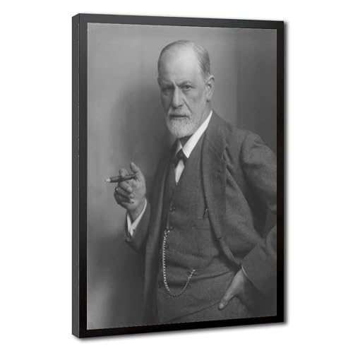 Toile Sigmund Freud de qualité supérieure cadre de suspension bois décoration bureau