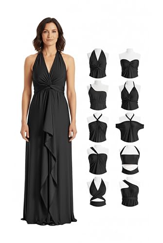 sandset Women’s Infinity Dresses – Dress, Sleeveles, Formal and Casual,Vacation Dress Perfect for Summer Outfits (Black, Maxi)