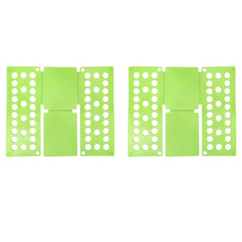 JOFUUM 2X Tablero Plegable de Ropa de Plástico, Carpeta de Lavandería para Niños, Tablero Plegable para Camisas, Herramienta de Almacenamiento en el Hogar para Niños, Adultos, Verde