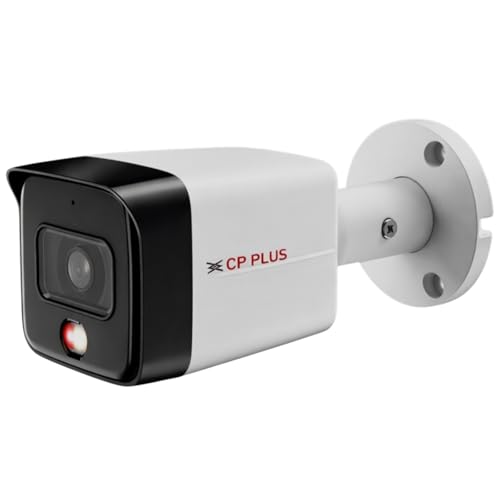Image of CP Plus CP-UNC-TA81L3C-LQ 8MP Dual Light Bullet Camera, IR Range of 30 Mtr., Warm Light Range of 30 Mtr, PoE, IP67, Support Built-in Mic, DWDR, Day /Night (ICR), Instastream, H.265, H.264, MJPEG