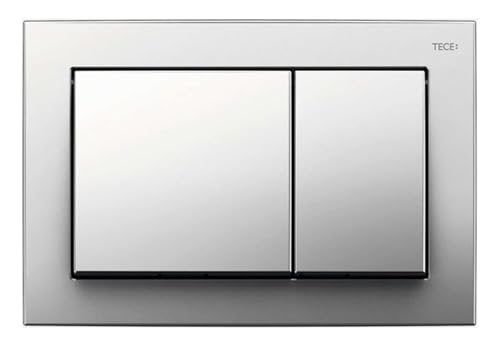 Tece Base Toilet Actuator Plate with Dual Flush Technology, 1 Piece, Glossy Chrome, 9.240.701