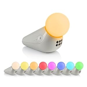 Motorola Nursery S1 Light and Sound Soother for Children, Portable Rechargeable Baby Night Light with Soothing Sleep Sounds, Lullabies, Multicolor Lighting