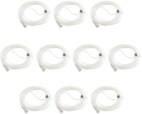 GlobalRoll Adult Standard Nasal Cannula, 8.67 ft Cannula Nasal Tubing for Oxygen, Highly Visible Soft Kink Resistant Nasal Oxygen Cannula for Adult (10 Pack)