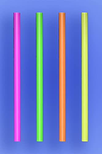 Wow plastics inc. giant straw 7.75" - neon - 10/150 (1,500/case)
