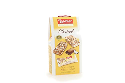 Loacker Patisserie Coconut, 200G/7.05Oz., Box Of 24 Individually Wrapped Minis #TOP25