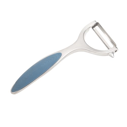 Wiltshire Colour Rush Y-Peeler, Chrome Plated, Anti-Slip Comfortable Soft Grip Handle, Sharp Stainless Steel Blade, Potato Peeler, Fruit, Carrot, Apple, Heavy Duty & Durable, Blue, 15x6.5x1.2cm