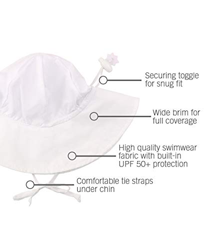 Image of RuffleButts Baby-Girls Sun Hat Floppy Wide Brim UPF 50+ - Baby Sun Hat with Sun Protection