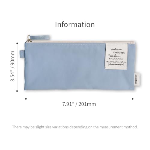 Image of Monolike Archive 247 Flat Pen Case, Sky - Pencil Pouch, Portable Pencil Bag, Pencil Case, Office Pouch case, Pen case