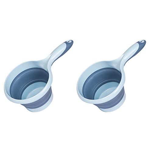 Cuillère à eau pliable DOITOOL rincer les cheveux sans encombre lot de 2 louches bain - 2