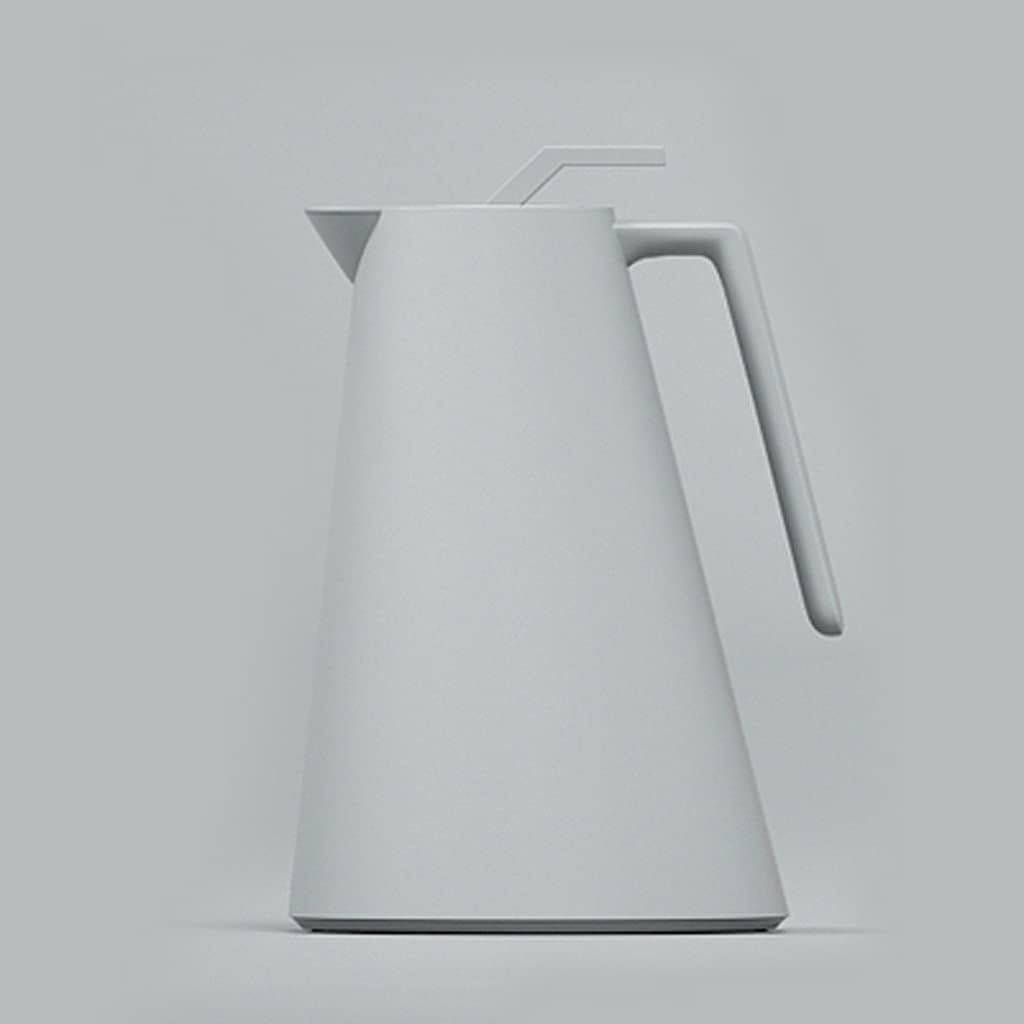 1L Red Glass Liner Vacuum Kettle Home Office Coffee Hot Water Flask Pot Double Layer Thermal Thermos Bottle White Accessories Long holding time (Color : Gray)