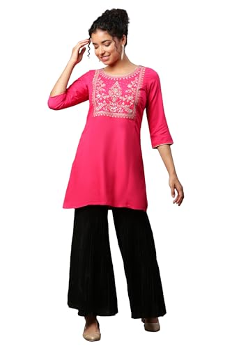 Image of Aurelia Embroidered Short Kurti for Women
