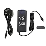 Replacement 12V 2A Power Supply Adapter Compatible with Virgin Media TV Box V6 & 360 - UK 3-Pin Plug Mains Charger for Set Top Box