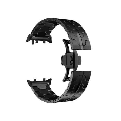 Bracelet de montre compatible toutes marques avec boucle papillon ergonomique en métal