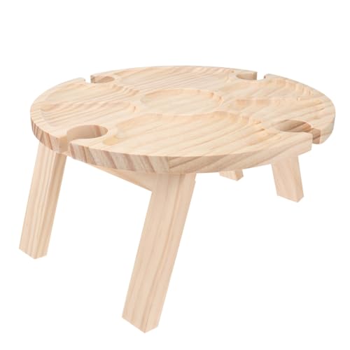 Table ronde portable pieds pliables jojofuny contre sol instable - 8