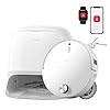 roborock Qrevo Curv 2 Pro Robot Aspirateur Laveur avec Station 3.0, 25000 Pa, Lavage à l'eau Chaude à 100 °C, Double Anti-enchevêtrements, Évitement d'obstacles et Navigation Améliorés, 7,98cm Mince
