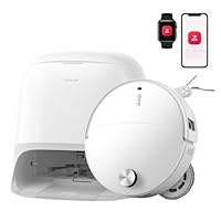 roborock Qrevo Curv 2 Pro Robot Aspirateur Laveur avec Station 3.0, 25000 Pa, Lavage à l'eau Chaude à 100 °C, Double Anti-enchevêtrements, Évitement d'obstacles et Navigation Améliorés, 7,98cm Mince