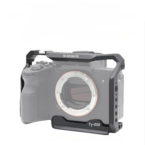 A74 A7R5 Aluminum Alloy Camera Cage for Sony A7R5 A73 w Cold Shoe Mount 1/4&3/8 Inch Screw Holes Full DSLR Cage Rig