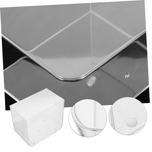 BUGUUYO Small Transparent Fish Tank Cube Aquarium for Betta Guppies Open Design for Home Office Decor Lightweight Fish Bowl