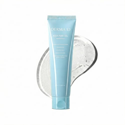DERMA:D Korean Gel Moisturizer for Face – Lightweight Water Gel Cream with Hyaluronic Acid, EGF & Glutathione, Oil-Free Hydrating Moisturizer for Oily, Dry & Sensitive Skin, Non-Greasy, 3.38 fl oz