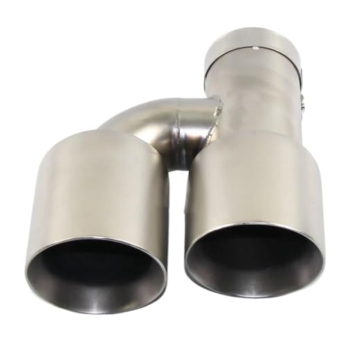 Tubo de escape de doble salida tipo H de acero inoxidable para silenciador de coche universal 6