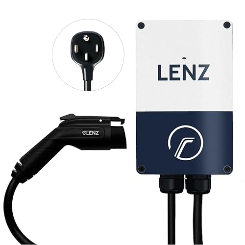 LENZ Level 2 EV Charger 40 Amp 9.6 kW 240V Wall-Mounted
