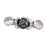 Material: Legierung dailymall Retro Rose Ente Mund Clips Pulloverclip Kragenclip Cardigan Clip Metallclip Kragenverschluss Schalclip Ärmelhalter Brosche