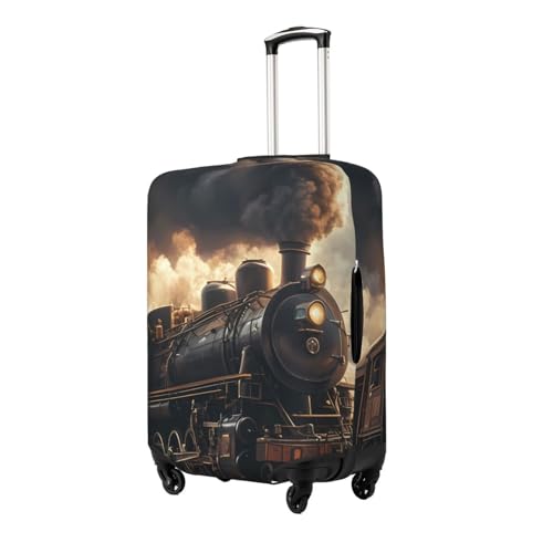 Steam Train Elastic Travel Luggage Cover, Washable Spandex Suitcase Protector, Anti-Scratch Fits 18-32 Inch2