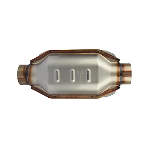 MAYASAF 2.5' Inlet/Outlet Universal Catalytic Converter, w/o O2 Port(EPA Compliant)
