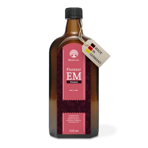 Waldkraft Floratur EM Premium | Kamillenferment für Hunde & Katzen | Mit 31 effektiven Mikroorganismen | Natürlich fermentiert ohne Zusatzstoffe | 510 ml in lichtschützendem Braunglastiegel