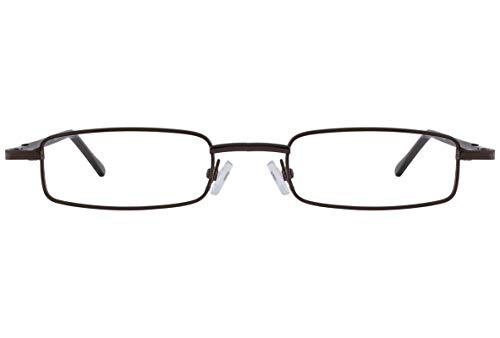 Image of Unisex Rectangular Metal Full Frame Power Reading Glasses