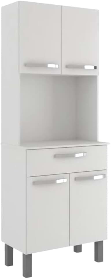 Armário de Cozinha Paneleiro 4 Portas 1 Gaveta Balli Branco