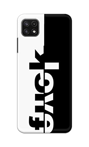 Image of PRINTFIDAA One Words Fukc Love Creative Art Innovative Wonderfull Printed Designer Hard Case for Samsung Galaxy A22 5G, A22s 5G Back Cover -(e) RPM1003